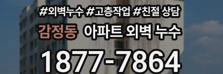 감정동 아파트 외벽 누수