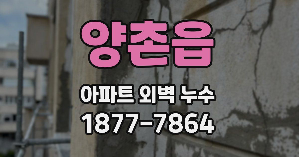 양촌읍 아파트 외벽 누수