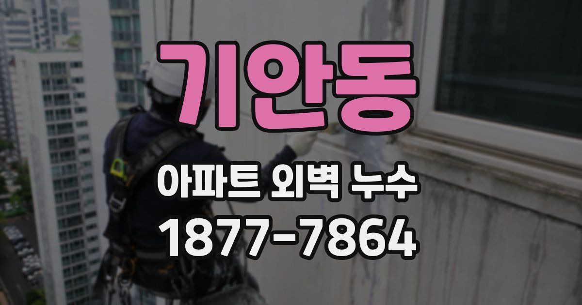 기안동 아파트 외벽 누수