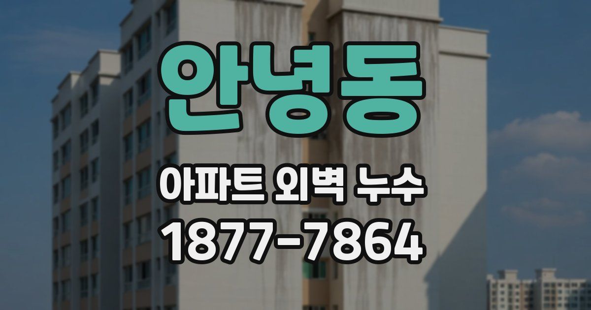 안녕동 아파트 외벽 누수