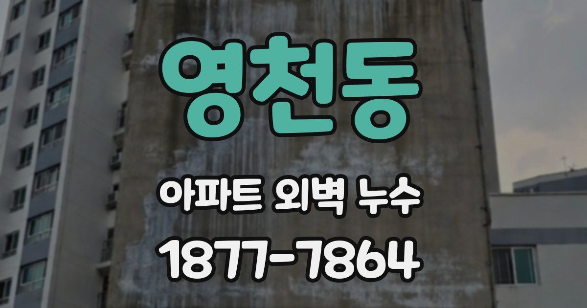 영천동 아파트 외벽 누수