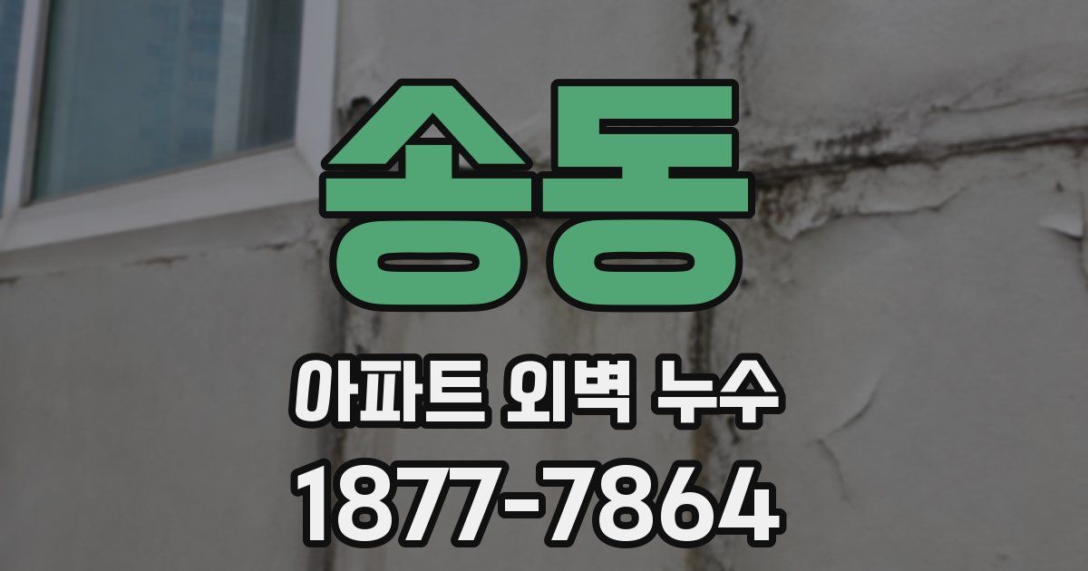 송동 아파트 외벽 누수