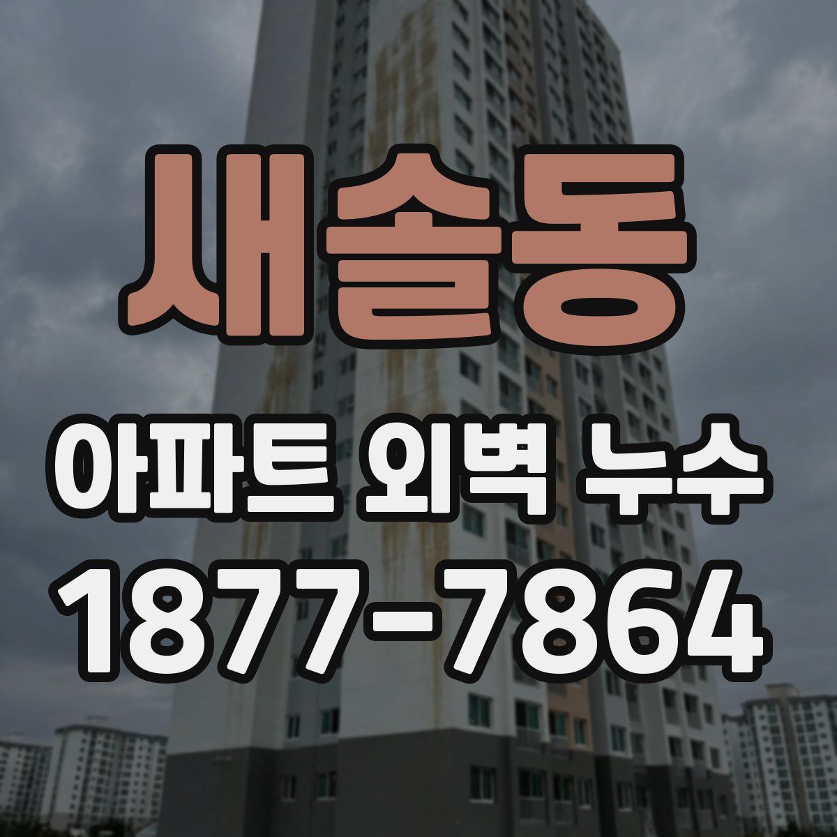 새솔동 아파트 외벽 누수