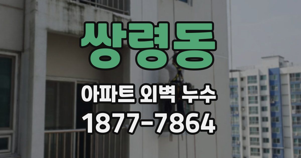 쌍령동 아파트 외벽 누수