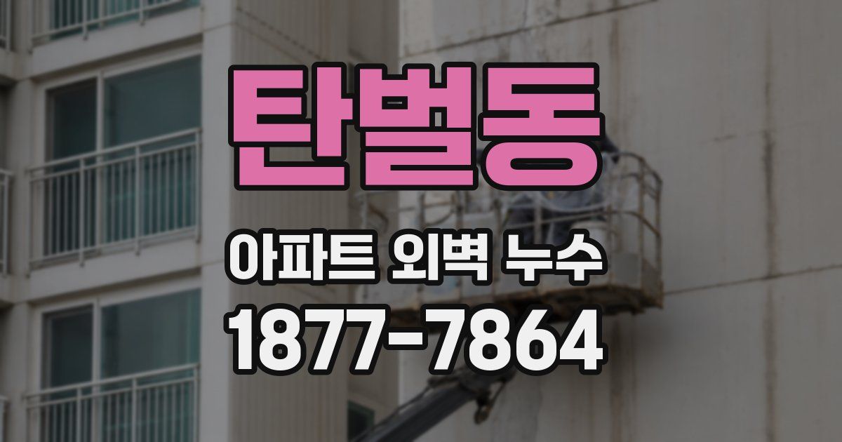 탄벌동 아파트 외벽 누수