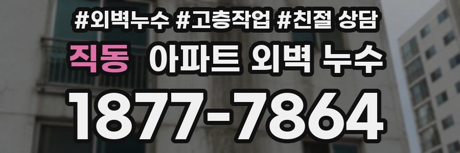 직동 아파트 외벽 누수