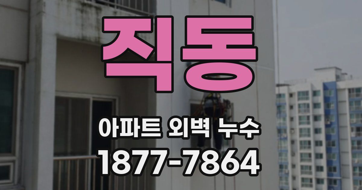 직동 아파트 외벽 누수