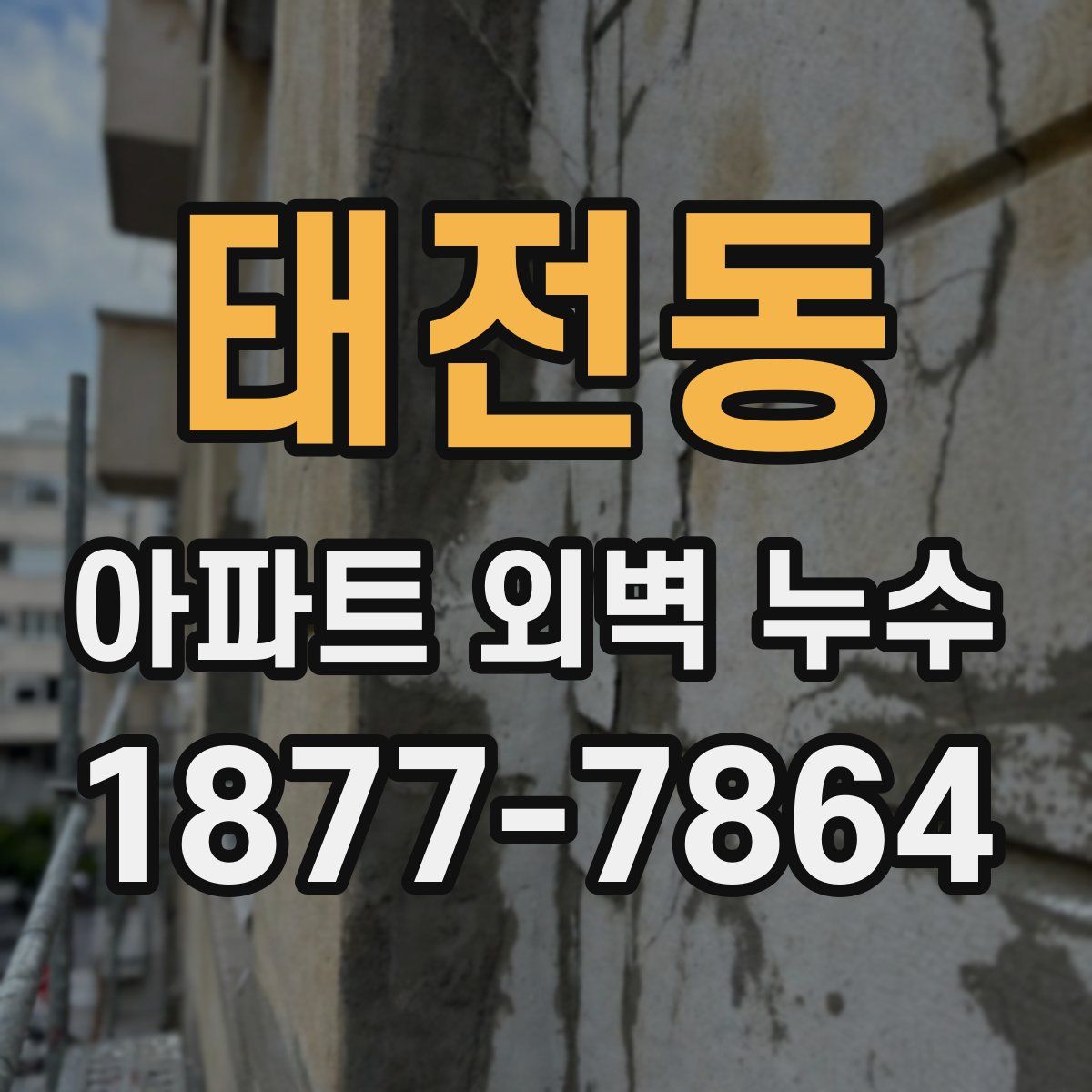 태전동 아파트 외벽 누수