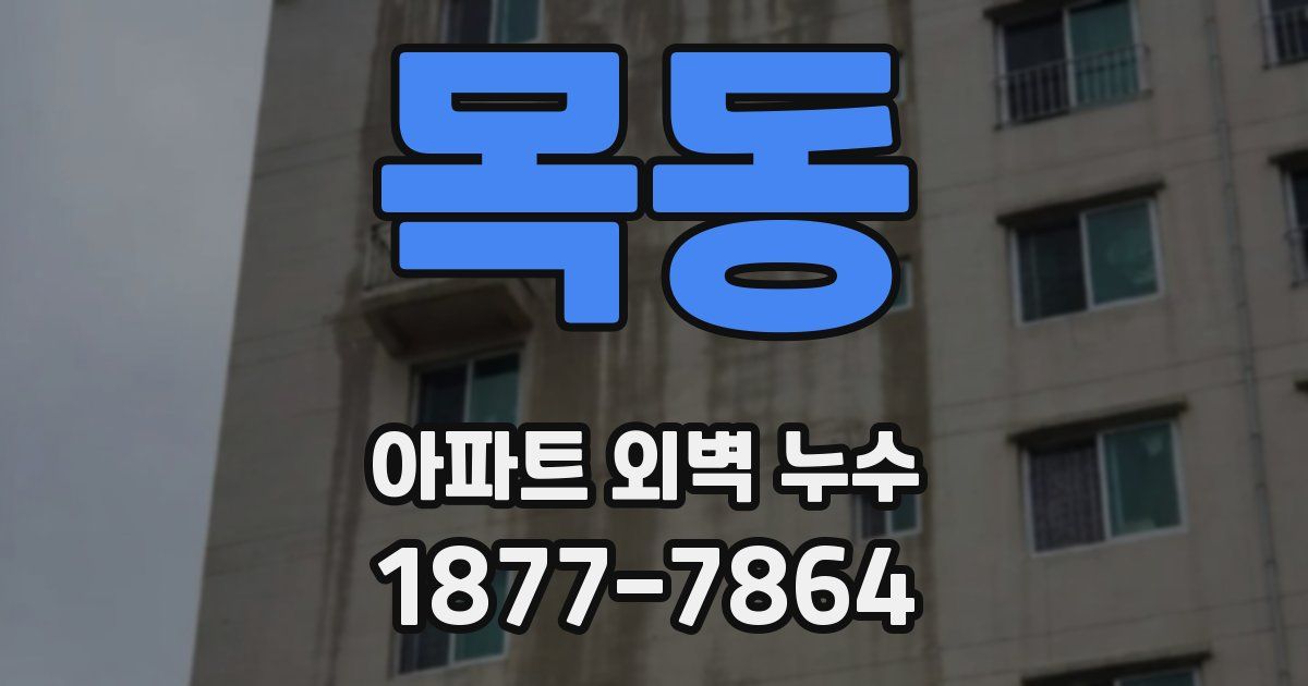 목동 아파트 외벽 누수