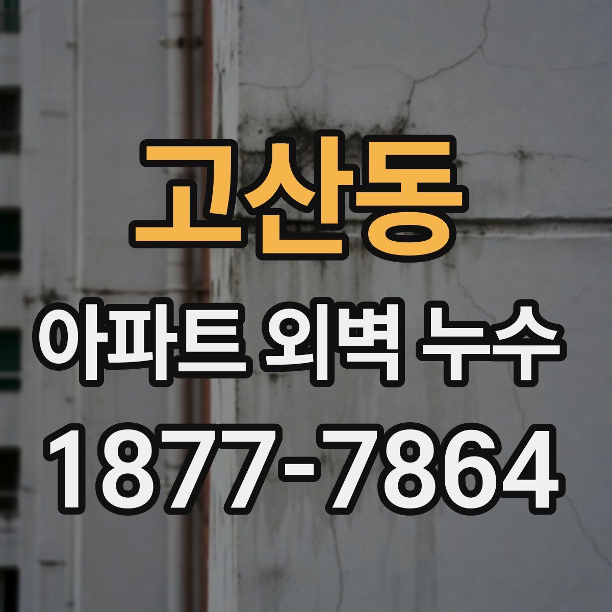 고산동 아파트 외벽 누수
