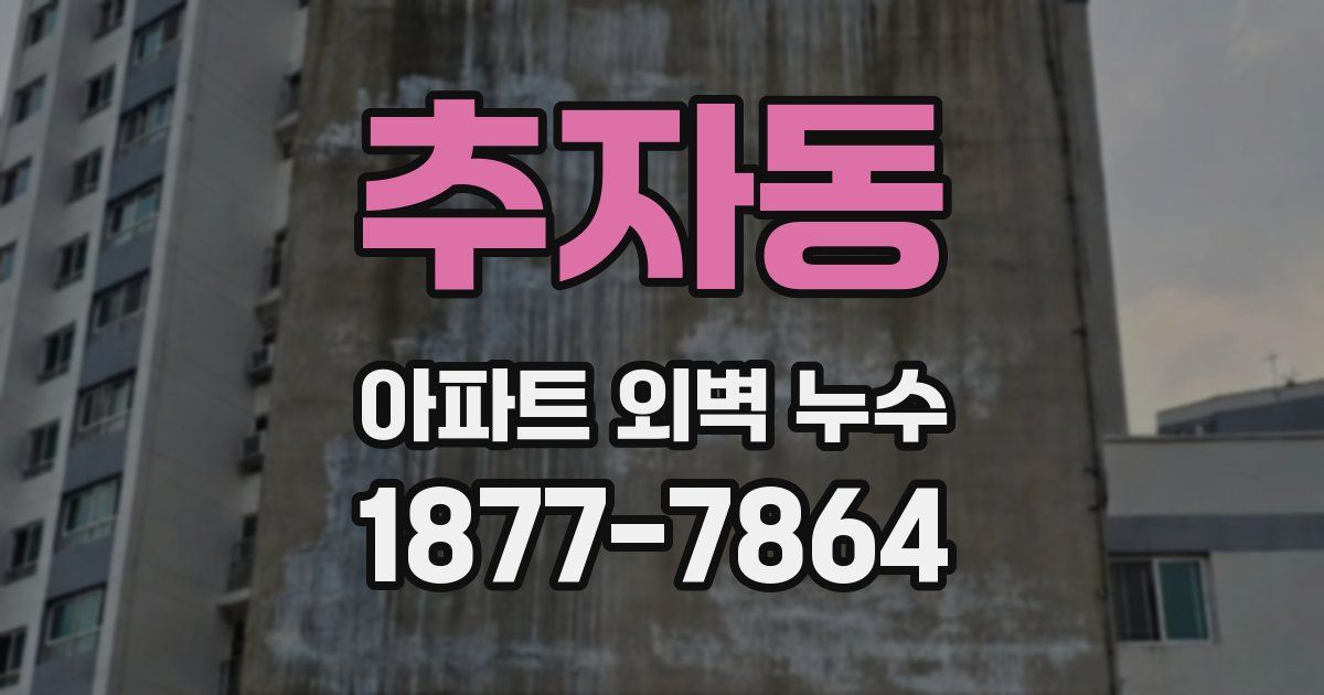 추자동 아파트 외벽 누수