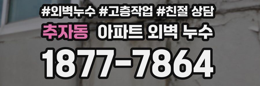 추자동 아파트 외벽 누수