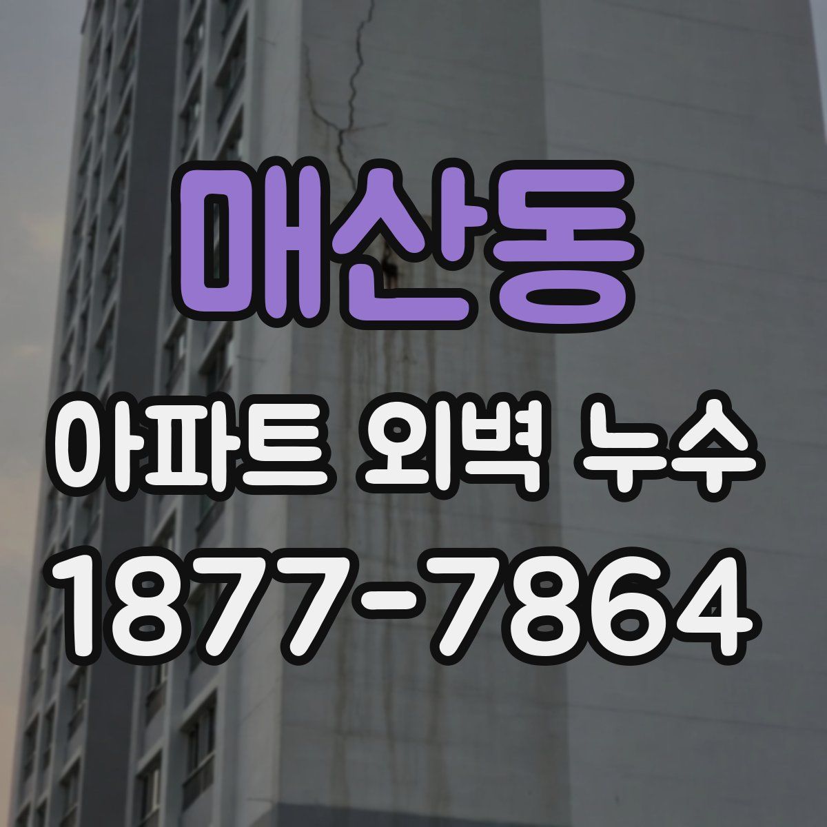 매산동 아파트 외벽 누수