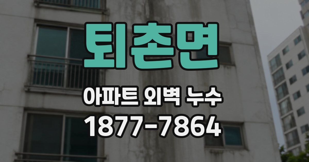 퇴촌면 아파트 외벽 누수