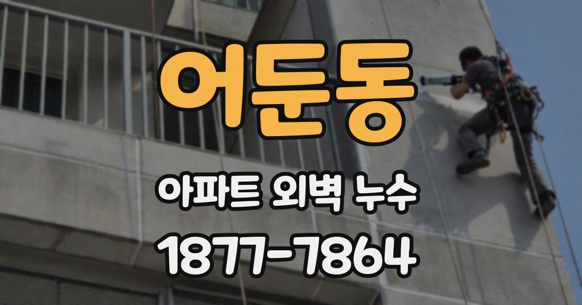 어둔동 아파트 외벽 누수