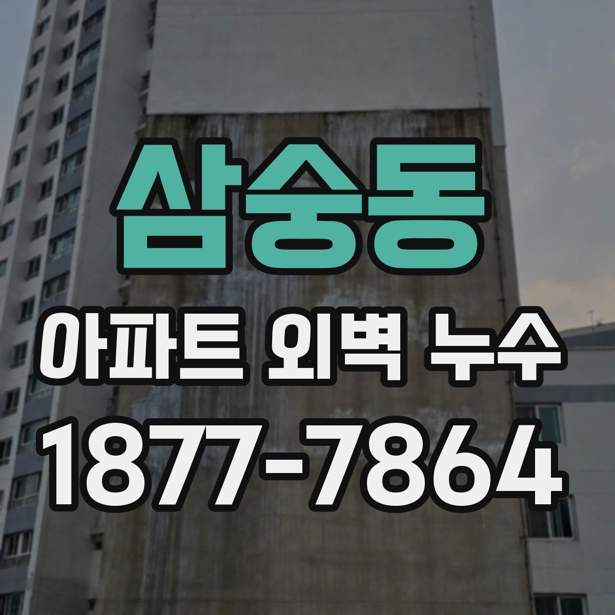 삼숭동 아파트 외벽 누수