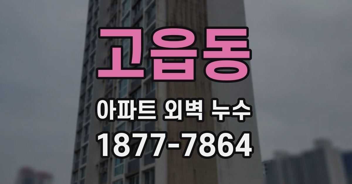 고읍동 아파트 외벽 누수