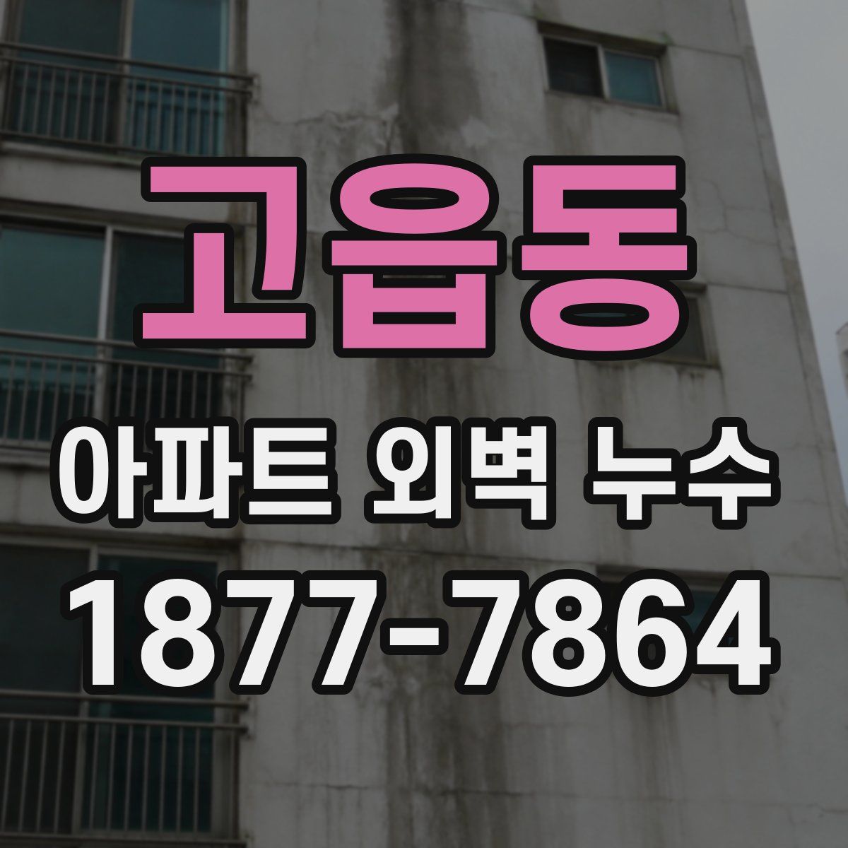 고읍동 아파트 외벽 누수