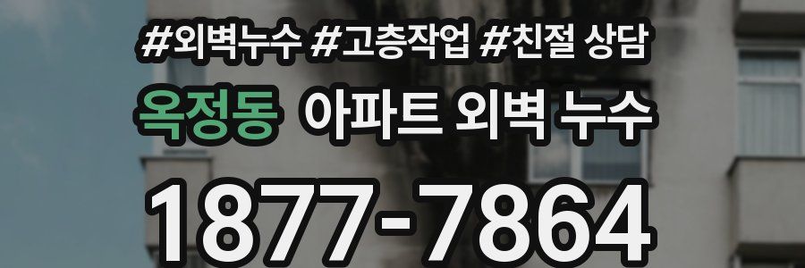 옥정동 아파트 외벽 누수