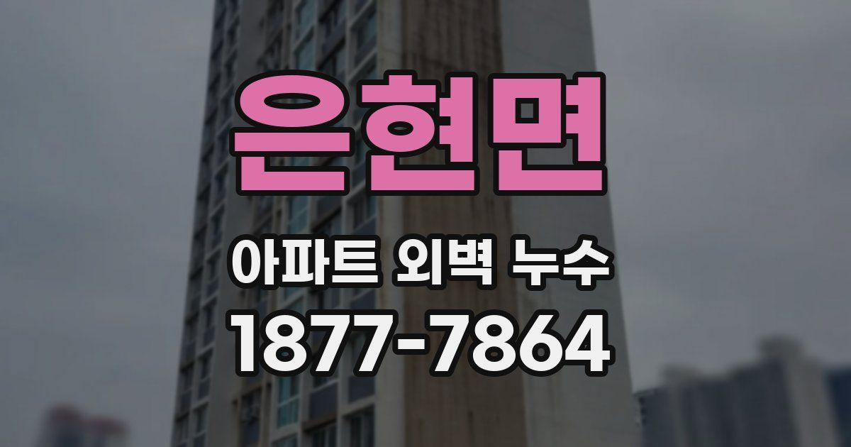 은현면 아파트 외벽 누수