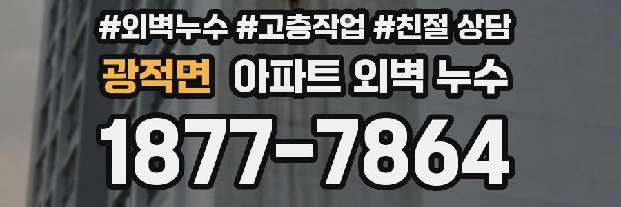 광적면 아파트 외벽 누수