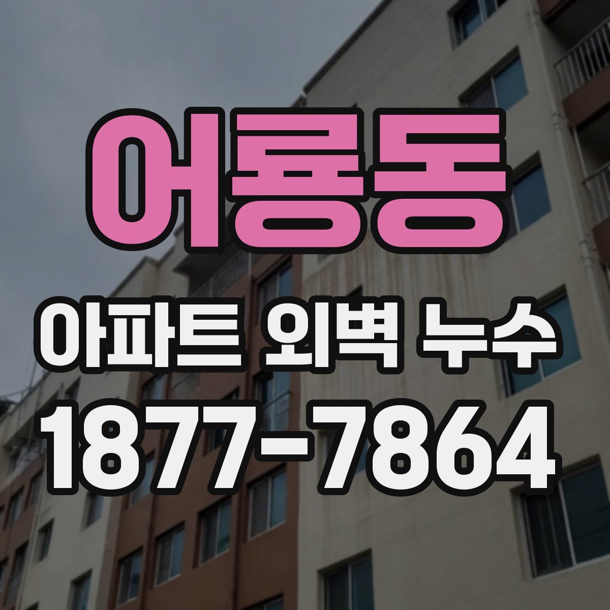 어룡동 아파트 외벽 누수