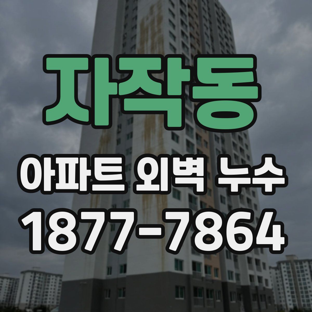 자작동 아파트 외벽 누수
