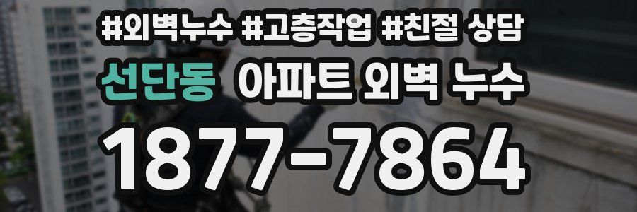 선단동 아파트 외벽 누수