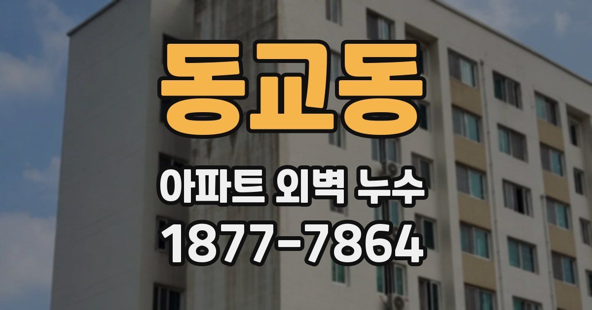 동교동 아파트 외벽 누수