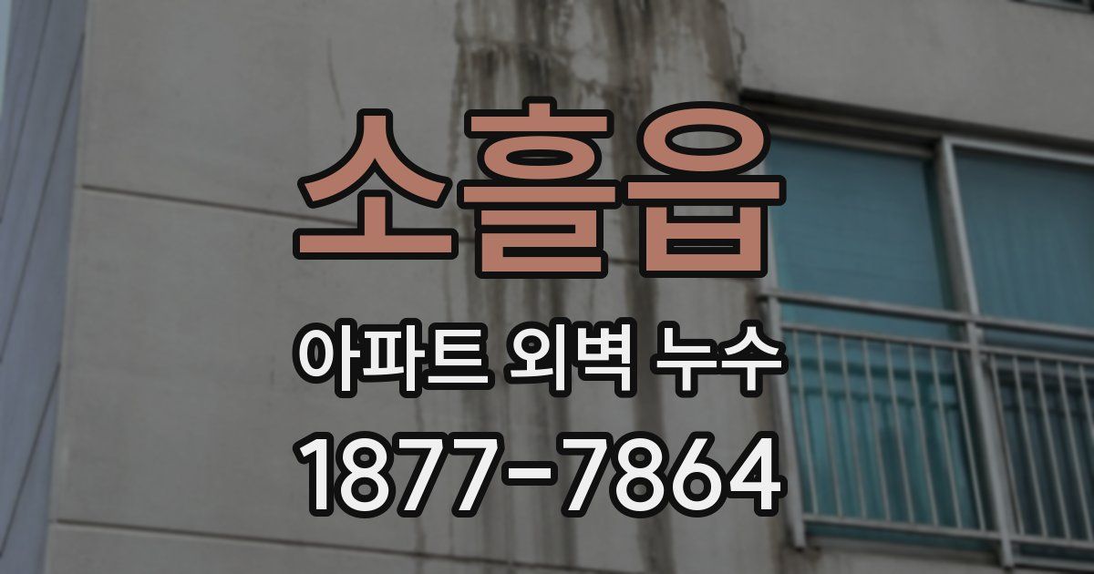 소흘읍 아파트 외벽 누수