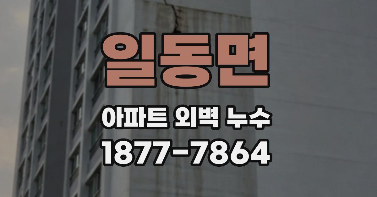 일동면 아파트 외벽 누수
