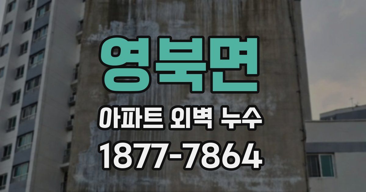 영북면 아파트 외벽 누수