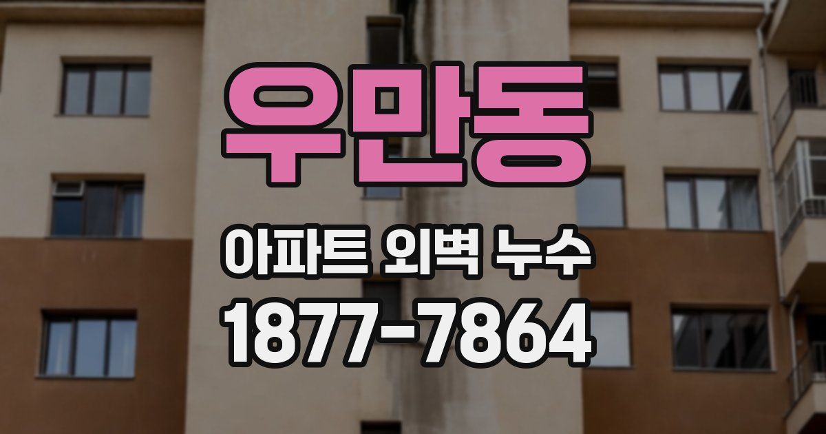 우만동 아파트 외벽 누수