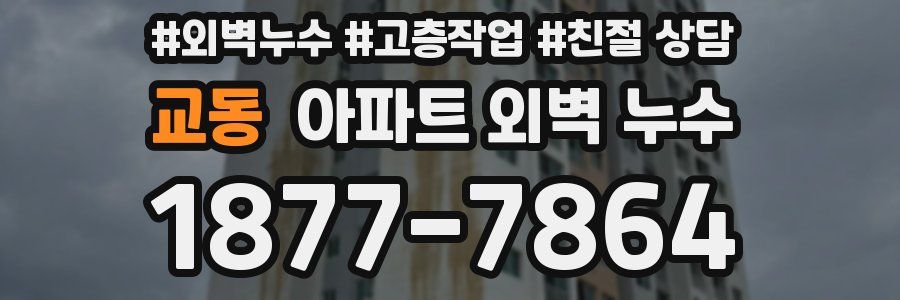 교동 아파트 외벽 누수