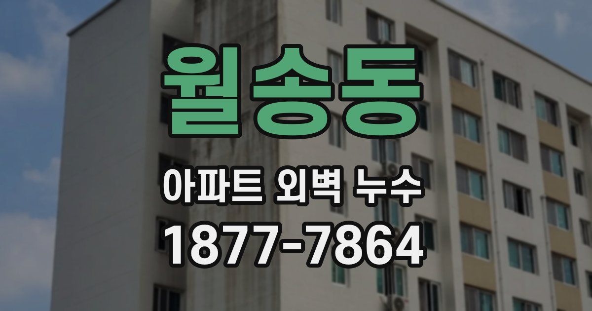 월송동 아파트 외벽 누수