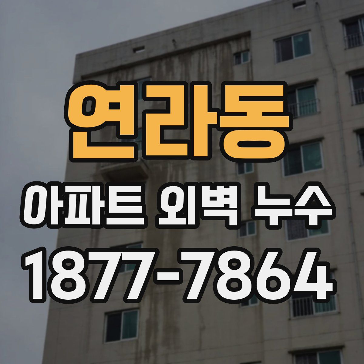 연라동 아파트 외벽 누수