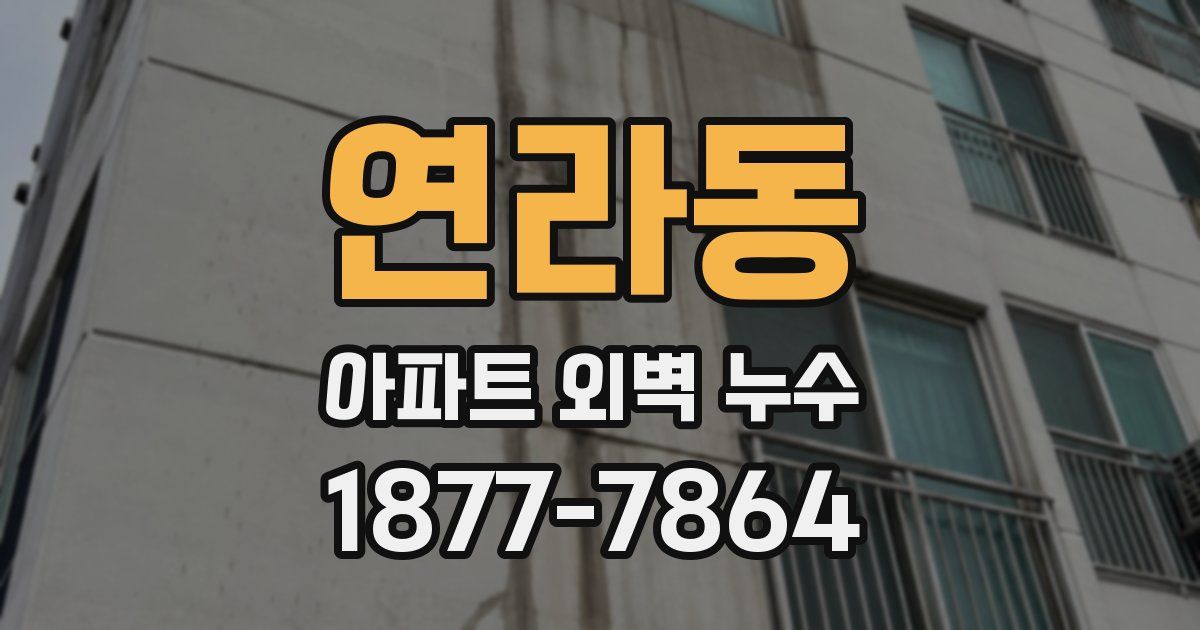 연라동 아파트 외벽 누수
