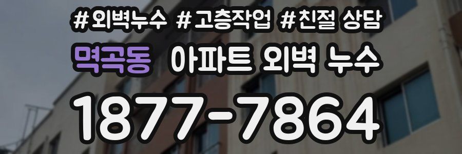 멱곡동 아파트 외벽 누수