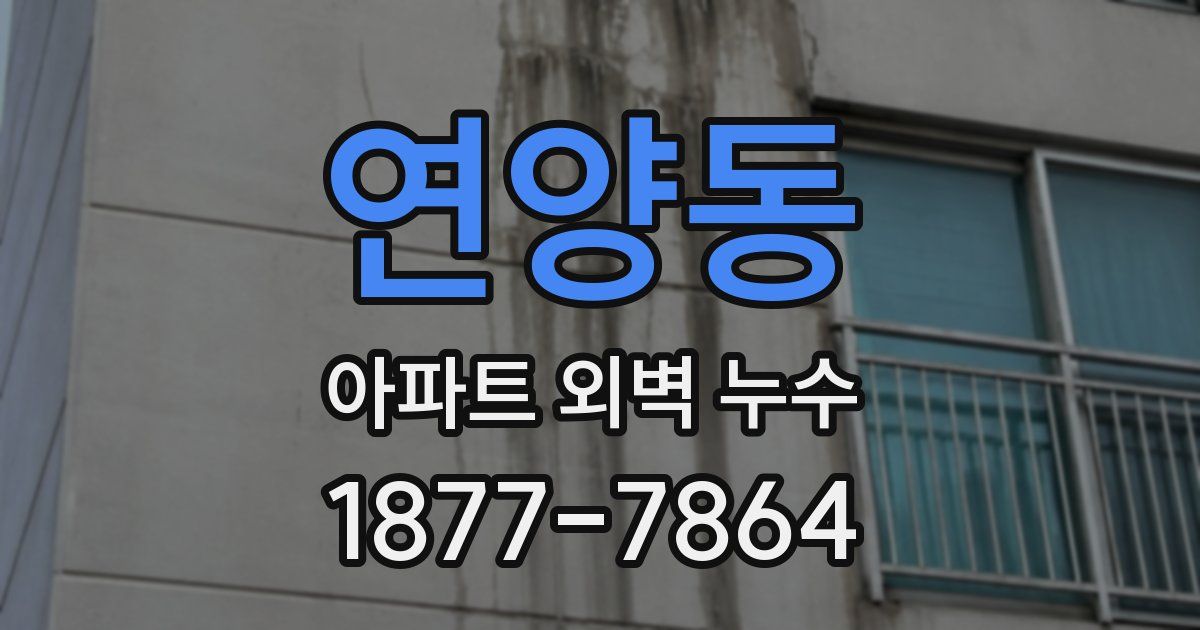 연양동 아파트 외벽 누수