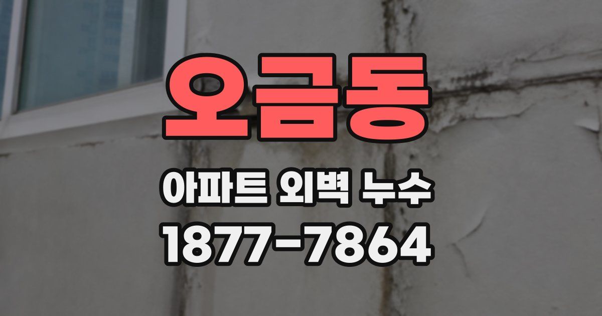 오금동 아파트 외벽 누수
