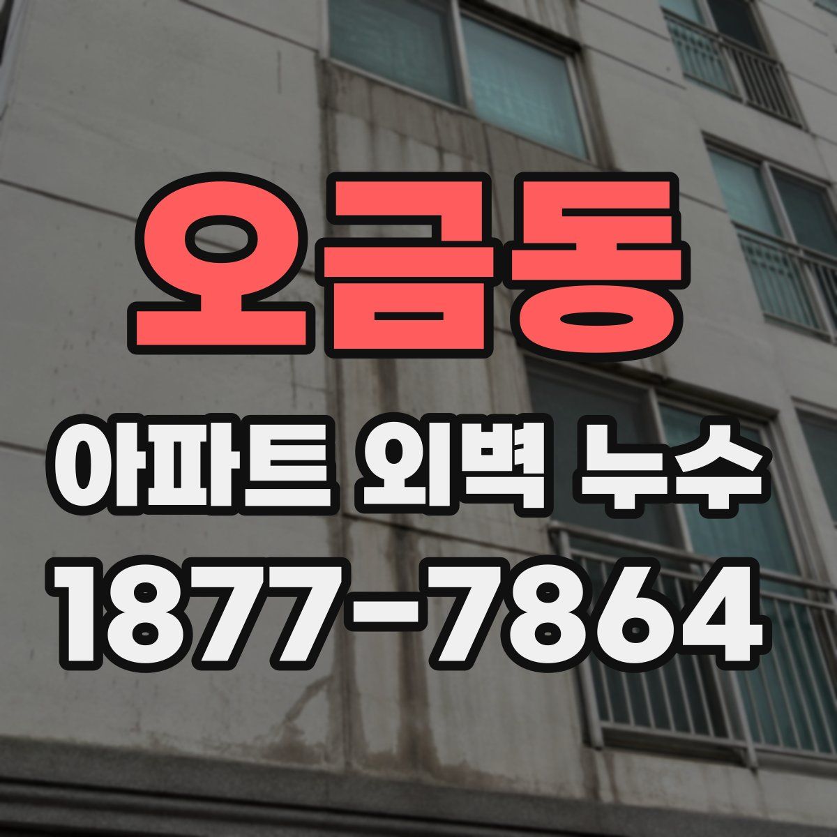 오금동 아파트 외벽 누수