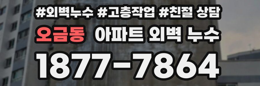 오금동 아파트 외벽 누수