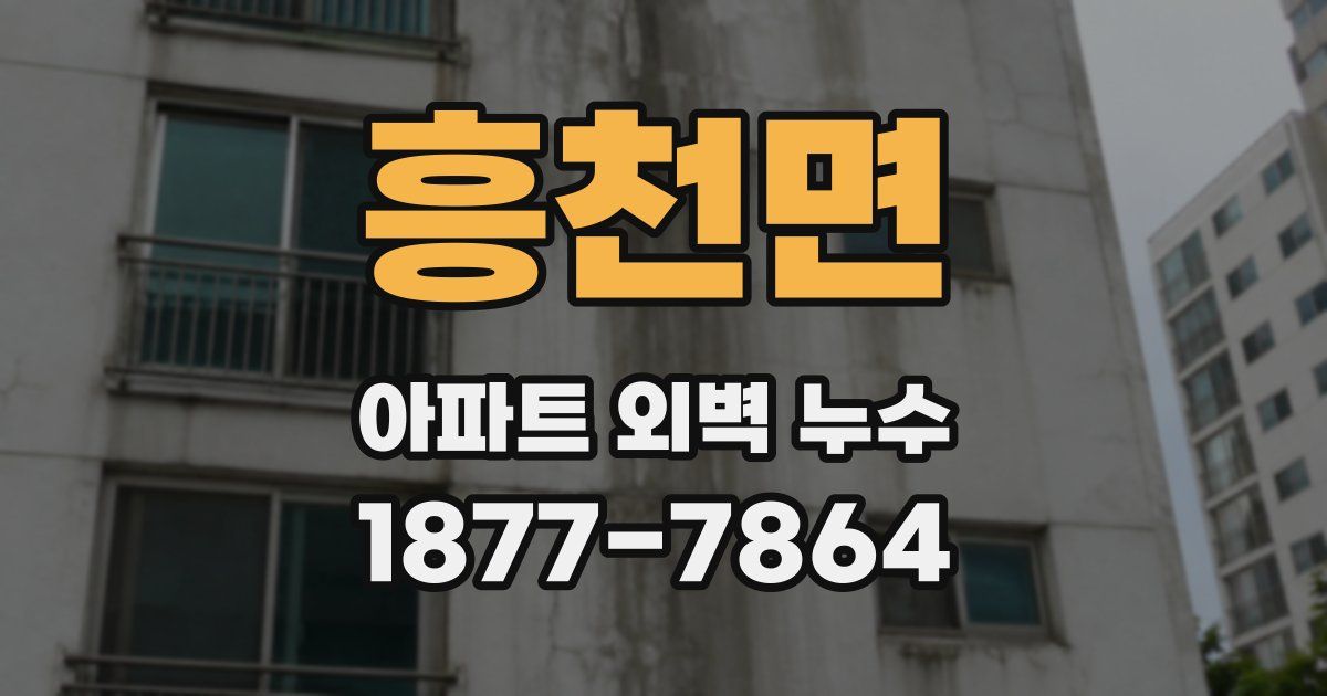 흥천면 아파트 외벽 누수
