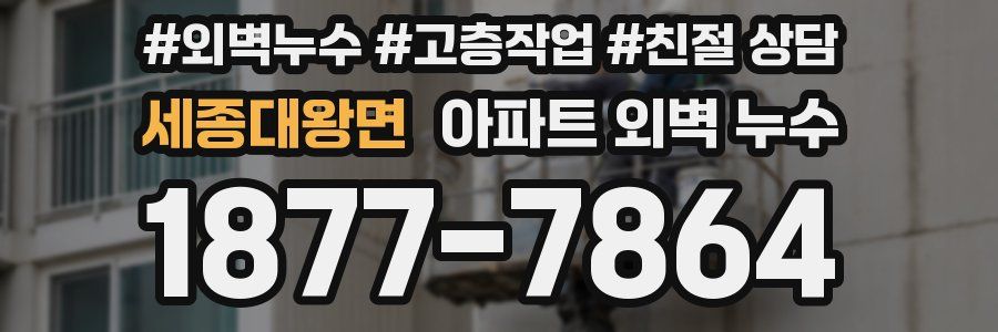 세종대왕면 아파트 외벽 누수