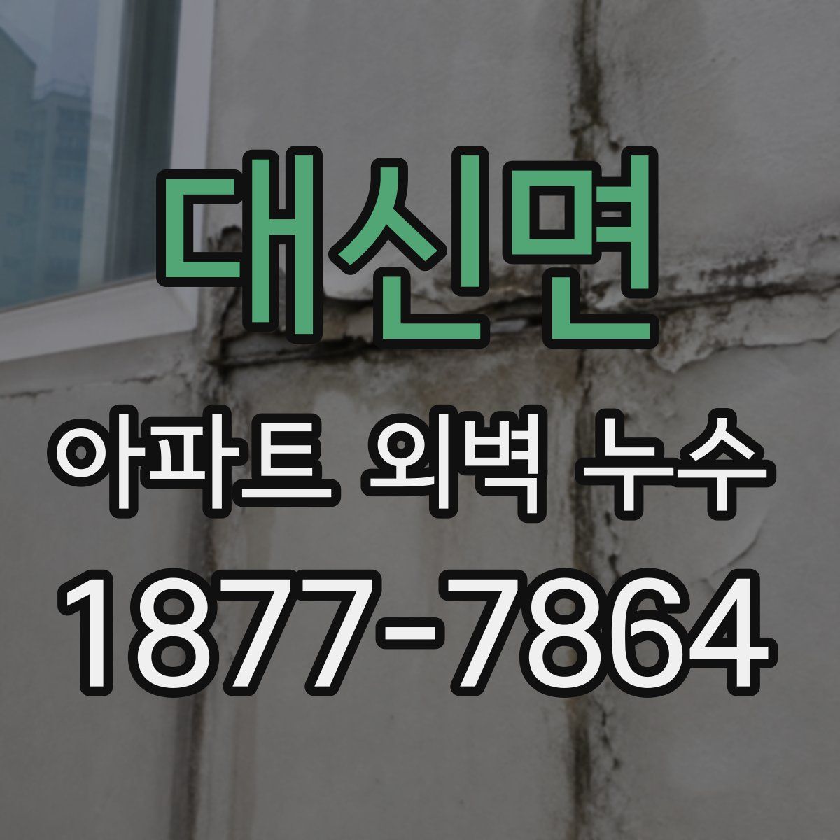 대신면 아파트 외벽 누수