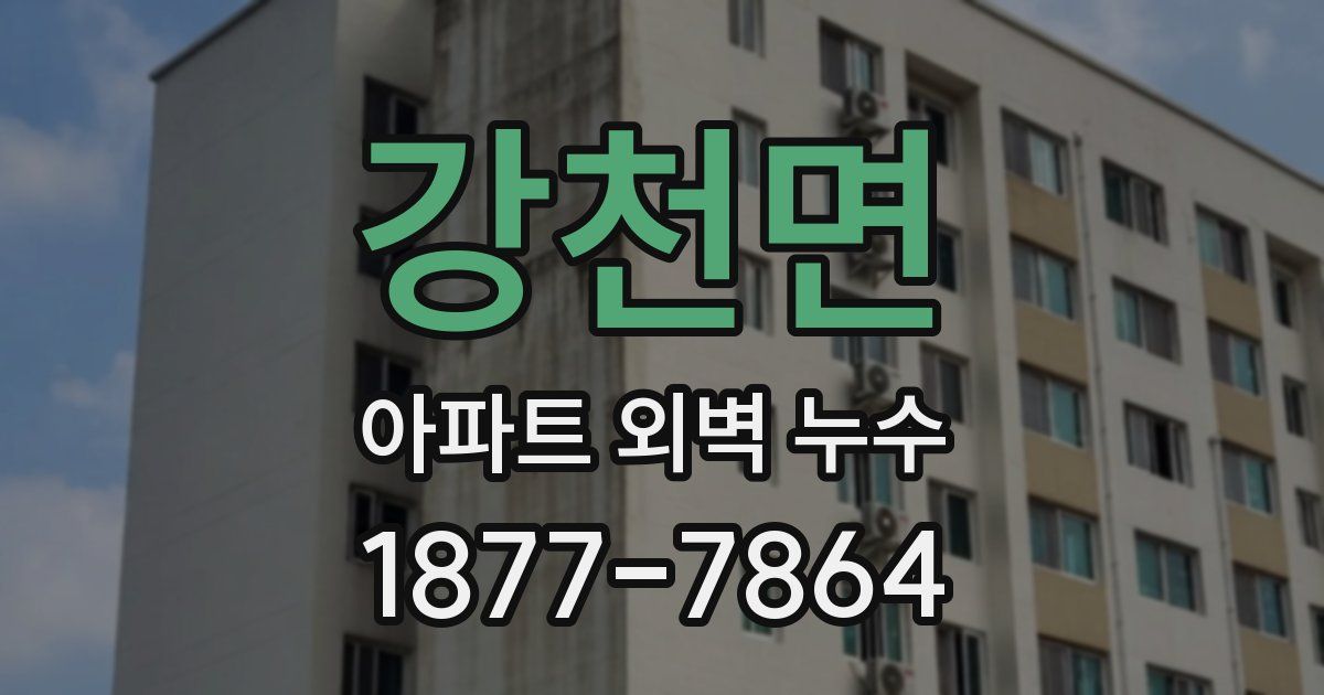 강천면 아파트 외벽 누수