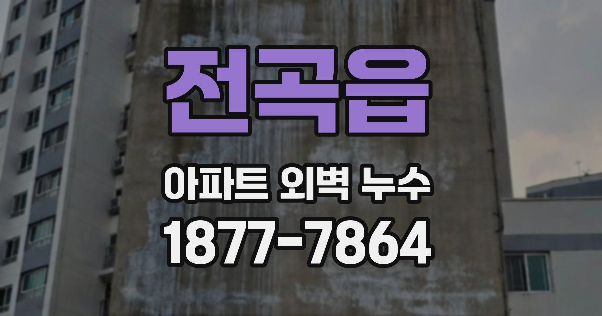 전곡읍 아파트 외벽 누수