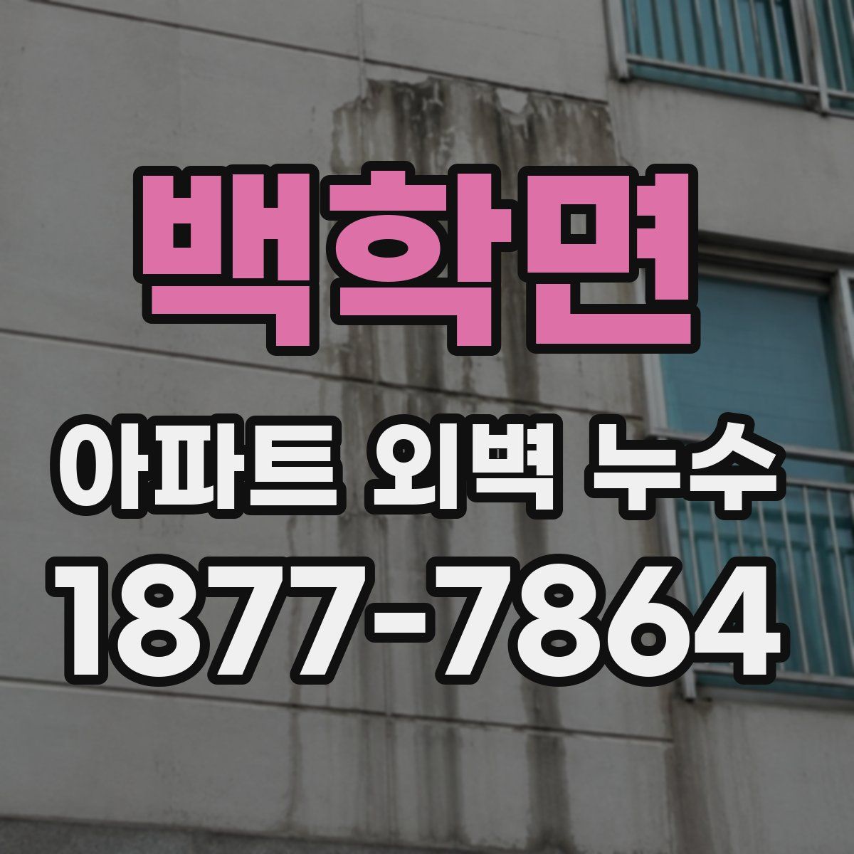 백학면 아파트 외벽 누수
