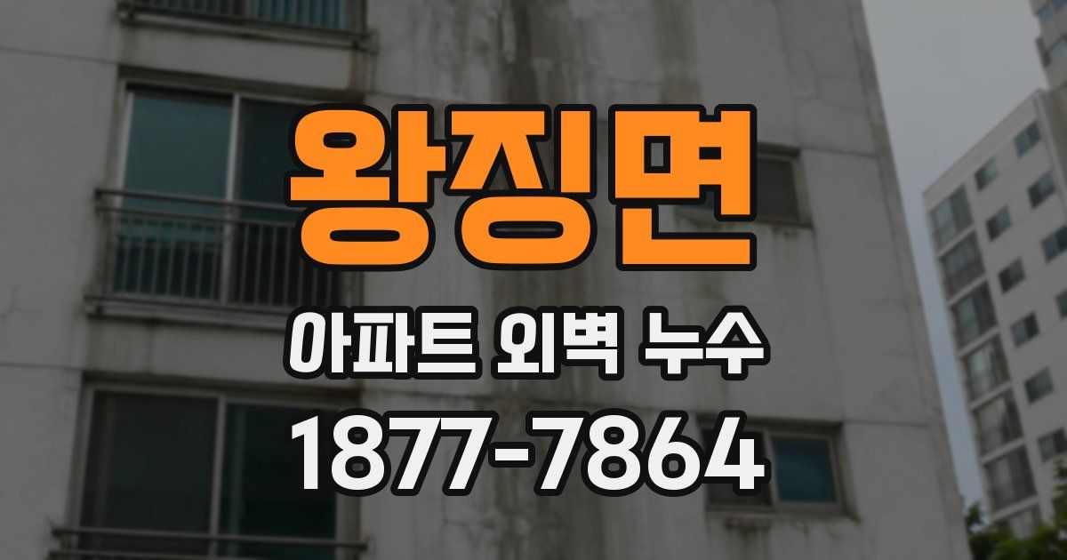 왕징면 아파트 외벽 누수