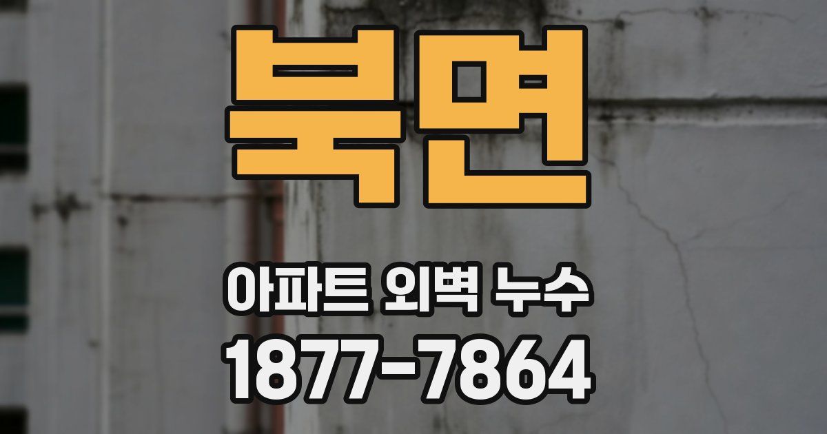 북면 아파트 외벽 누수